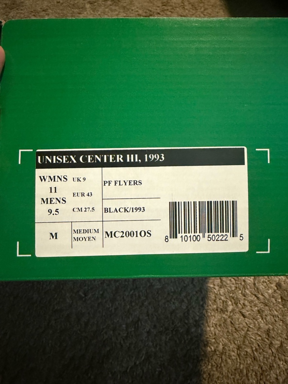P.F. Flyers All-Black 1993 Collection High Top Canvas Sneakers - Picture 2 of 5
